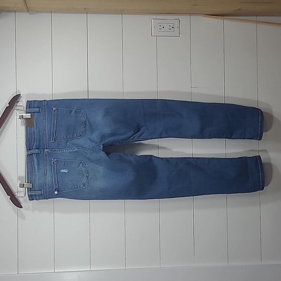 Judy Blue Distressed Mid Rise Straight Leg Cropped Denim Jean Women's sz 9/29 - Picture 3 of 12